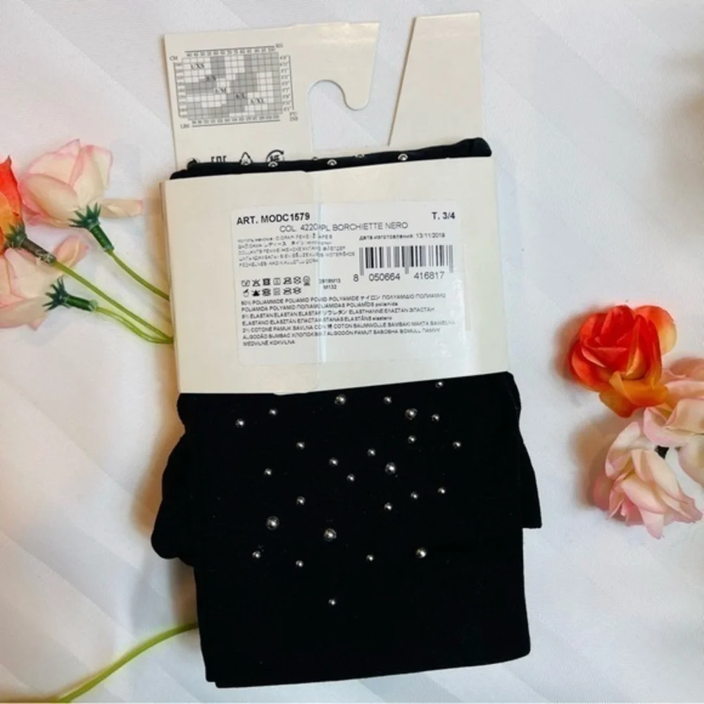 Calzedonia ITALIAN Tights Size 3/4‎ M/L Black